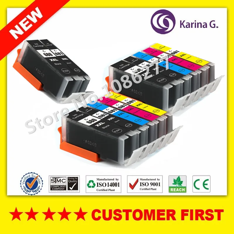 Совместимый с Canon PGI680 CLI681 PGI 680 чернильный картридж для PIXMA TR7560 TR8560 TS6160 TS8160 TS9160 и т.