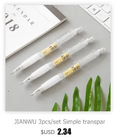 JIANWU 4 шт./компл. простой Макарон цвет ручка механический карандаш для девочек милое студенческое активности карандаш школьные принадлежности 0,7 мм