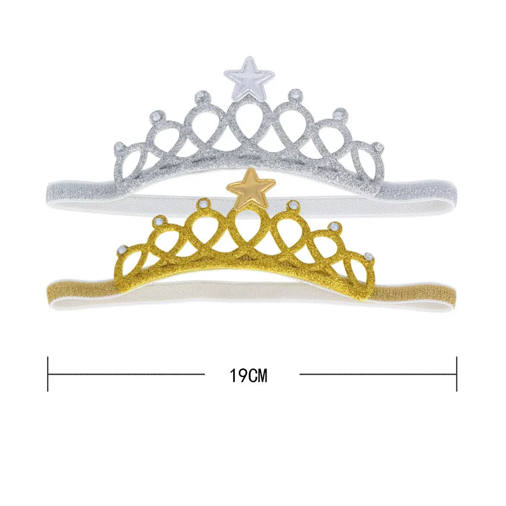 Fancy Little Girls Princess Headbands Cute Hairband Kids Crown Headband Gold and silver Hair Band Accessories Glitter