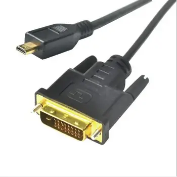 

DVI-D 24+1 pin Male to Micro HDMI 19 pin Male MM Adapter Connector Cable Computer phone connected to DVI display conversion line