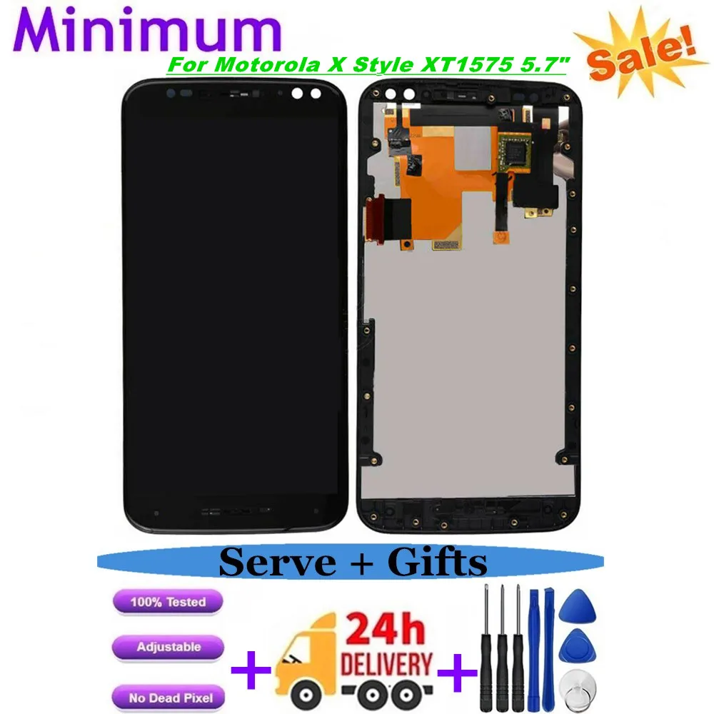 For Motorola Moto X Style XT1575 XT1572 5.7&quot LCD Display Touch Screen Digitizer Assembly With Frame Replacement Parts | Мобильные