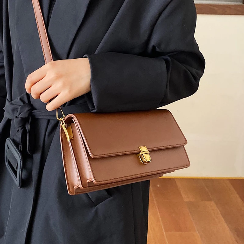 Женская осенняя и зимняя новая стильная сумка через плечо, модная сумка с верхней ручкой, повседневная брендовая сумка-мессенджер, женская сумка