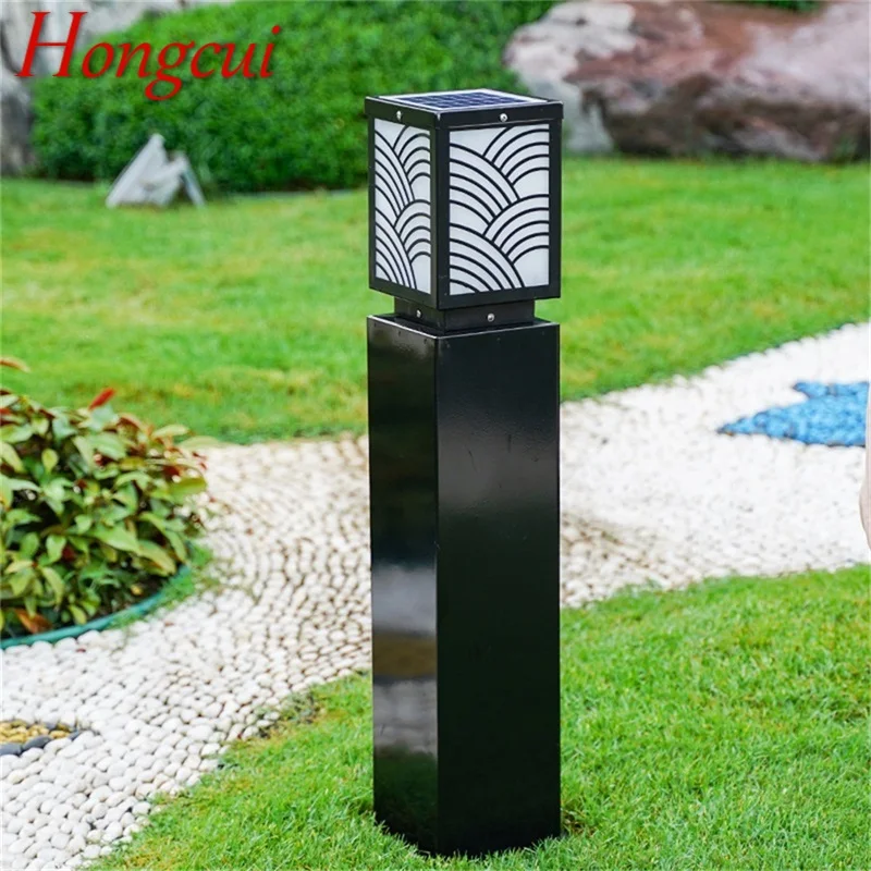 

Hongcui Outdoor Lawn Lights Retro Black Garden Lamp LED Waterproof IP65 Home Decorative for Duplex