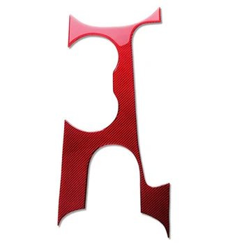 

Car Carbon Fiber Transmission Water Cup Holder Decoration Sticker, Inner Gearbox Cover, for Ford Mustang 2015-2019