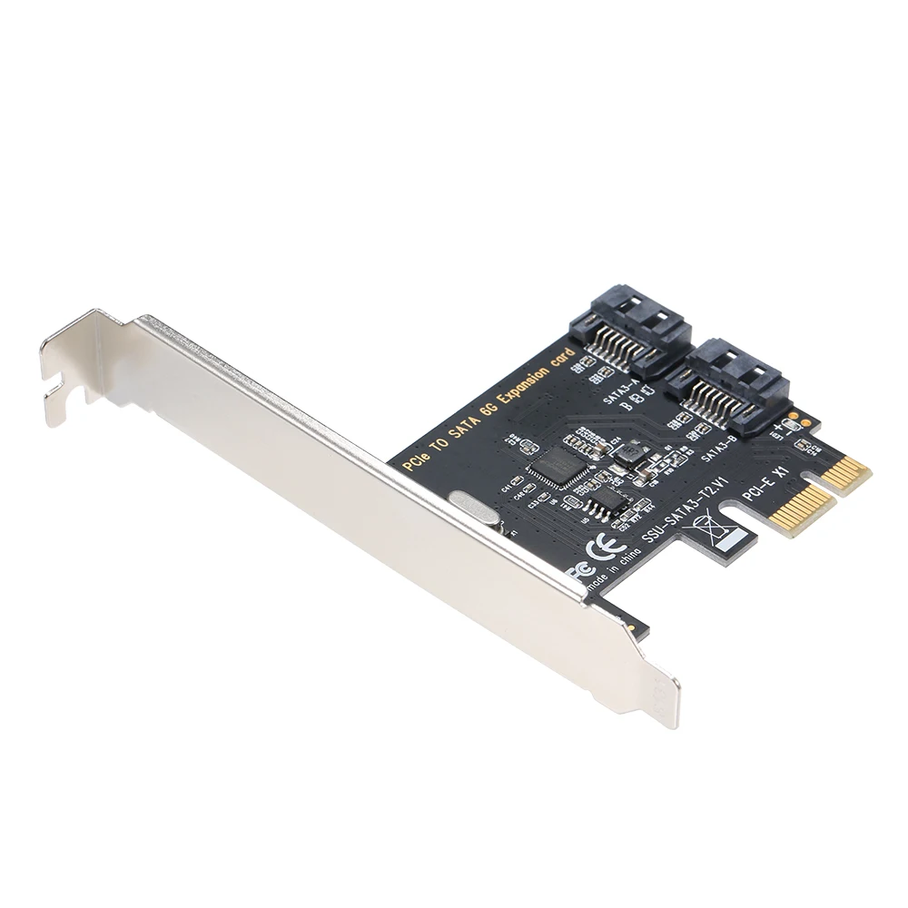 PCI-e для Dual SATA 3,0 конвертер карт расширения 2 порта SATA 3,0 6 Гбит/с интерфейс для ПК рабочего стола