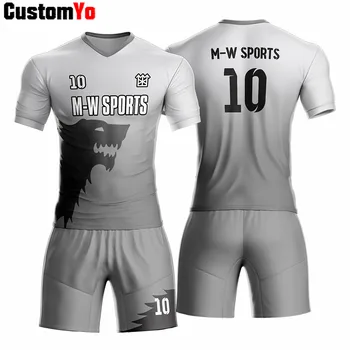 

M-W Sports Club Team Blank Football Jersey in Soccer Sets