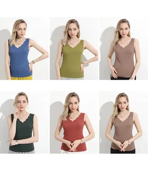 

V-neck Small Camisole Tank Top Summer Underwear Knit Base Sexy Sweater Outer Wear Sleeveless Camisole