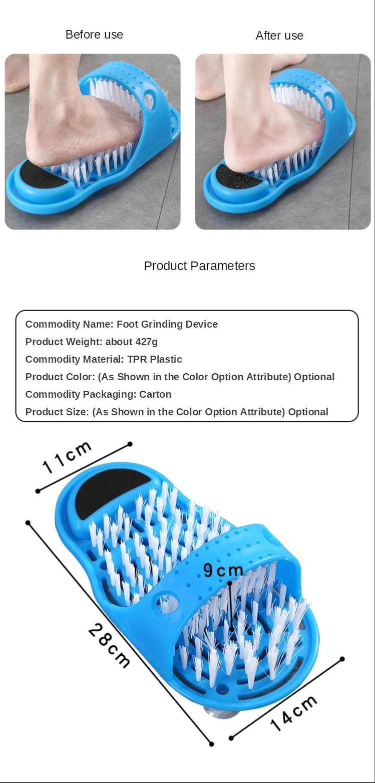 Amazon.com: EVERMARKET Magic Feet Cleaner Simple Foot Scrubber Feet Shower  Spa Easy Feet Cleaning Brush Exfoliating Foot Massager Slipper(Blue) :  Beauty & Personal Care