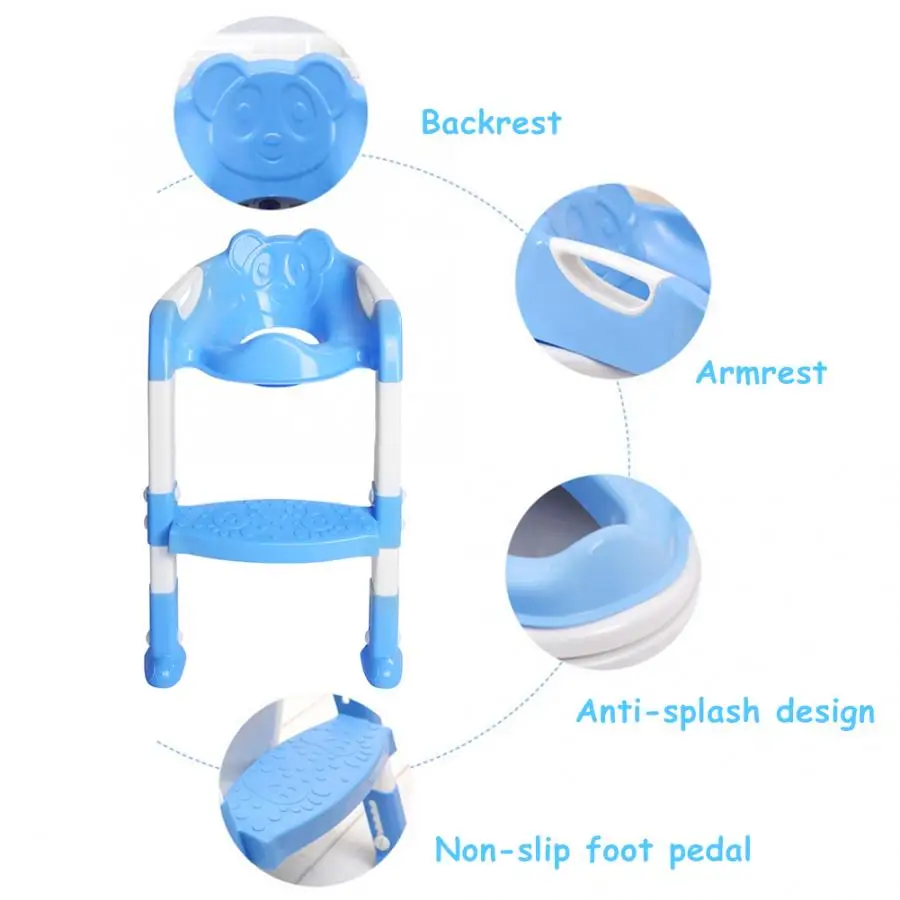 2 Colors Baby Potty Training Seat Children's Potty Baby Toilet Seat With Adjustable Ladder Infant Toilet Training Folding Seat