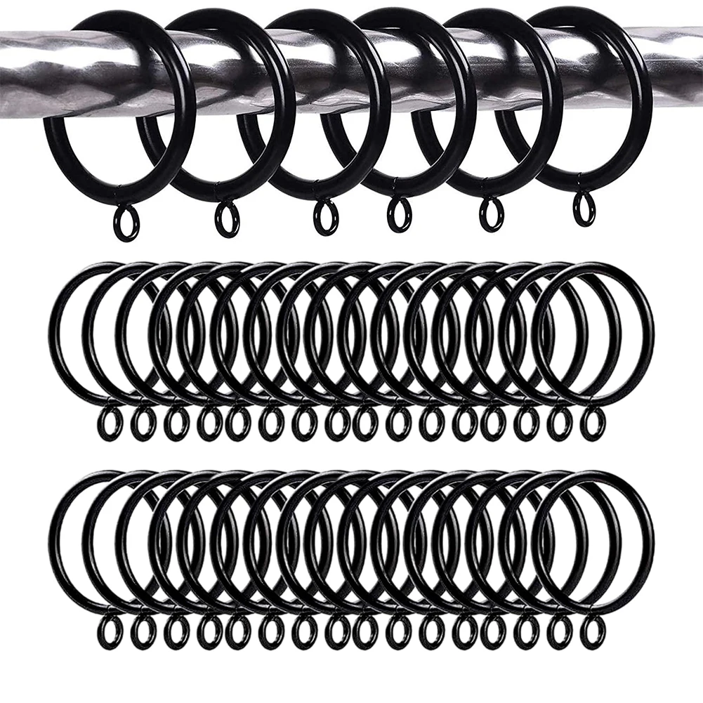 40/42PCS Modern Metal Openable Curtain Rings Drapery Hangers Rings