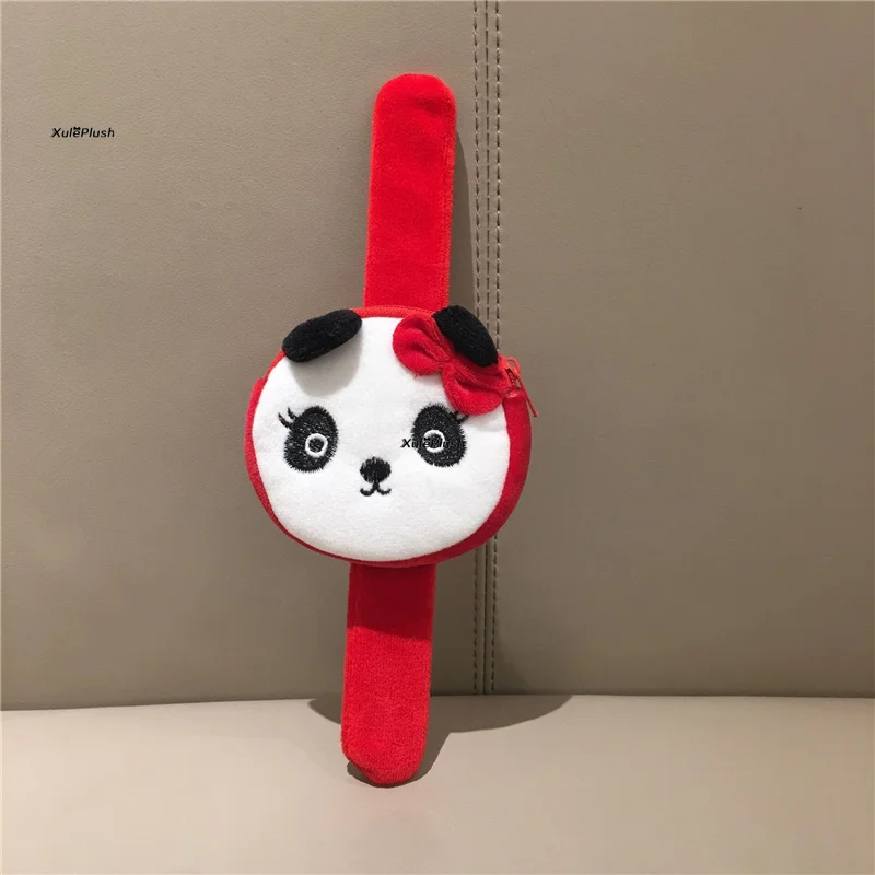 Plush coin purse 7CM Small Hand Belt Plush Purse Panda Plush Coin Bag Pouch
