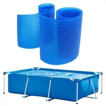 

Swimming Pool Cover Durable Environmental Protection Waterproof Non-toxic Harmless Heart Pattern Pool Cover With Bubble-side
