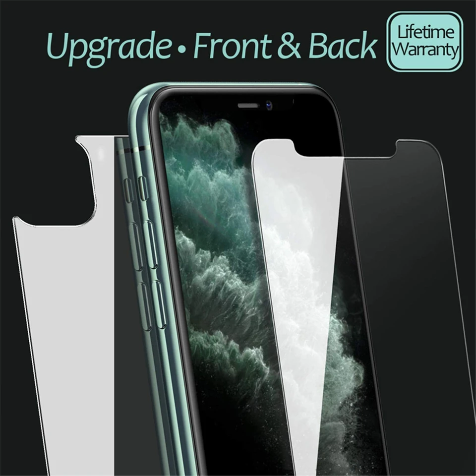 زجاج أمامي وخلفي لهاتف أبل آيفون 11 برو Xs Max Xr واقي شاشة لهاتف 7 6 8 Plus 5 5s Se 2020 زجاج شفاف بغطاء كامل Phone Screen Protectors Aliexpress