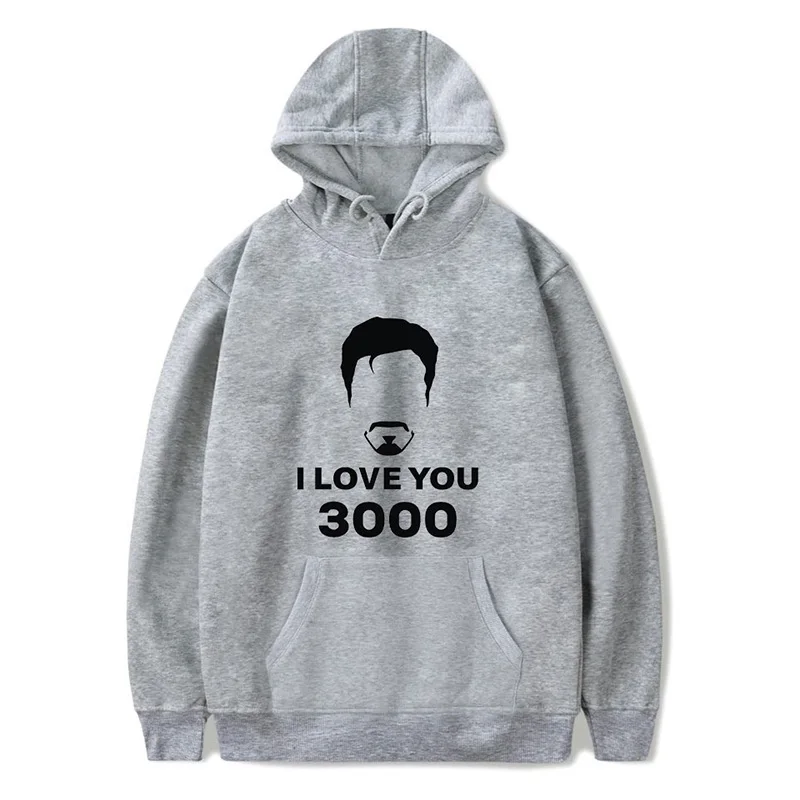I Love You 3000 толстовка с капюшоном костюм Железного человека толстовка с принтом осенне-зимняя одежда Высокое качество Плюс дропшиппинг