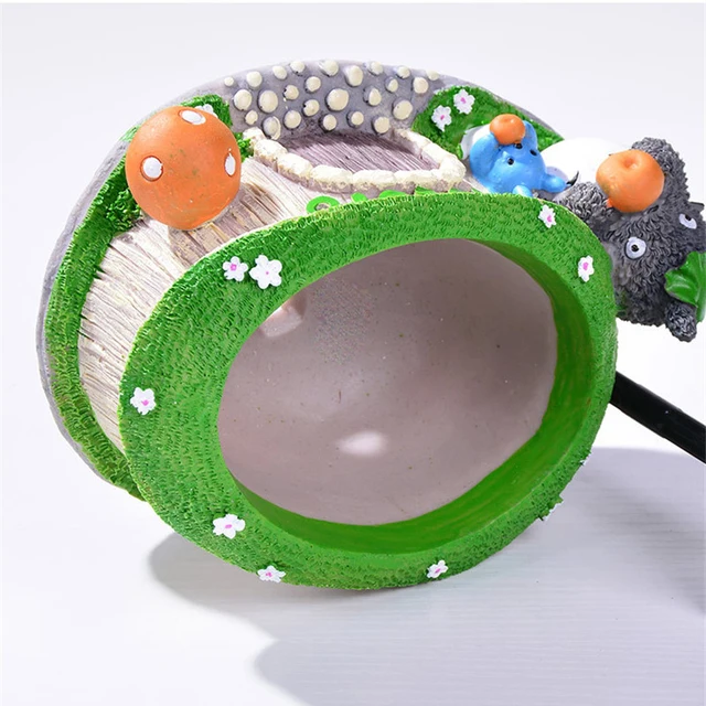 Rajzfilm Totoro Virágcserép Kerti Dekoráció Gyanta Kreatív Kézműves Ültetvények Otthoni Iroda Bonsai Zamatos Növényi Edény És Bicolor Led -Es Fény - Image 6