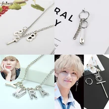 Jisensp корейский стиль безопасности булавки цепи серьги в стиле панк Bangtnn серьги для мальчиков ювелирные изделия для женщин мужчин лучший подарок