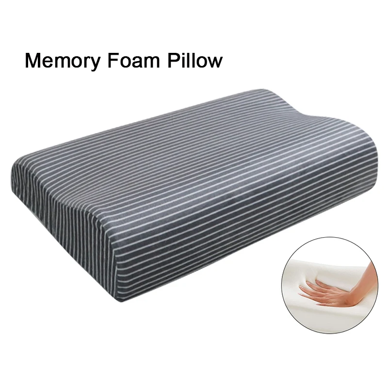 Wave-shaped Memory Foam Soft Pillow Head Massager Cervical Health Care Pillow Knitted Short Plush Neck Pillow Slow Rebound - Цвет: G