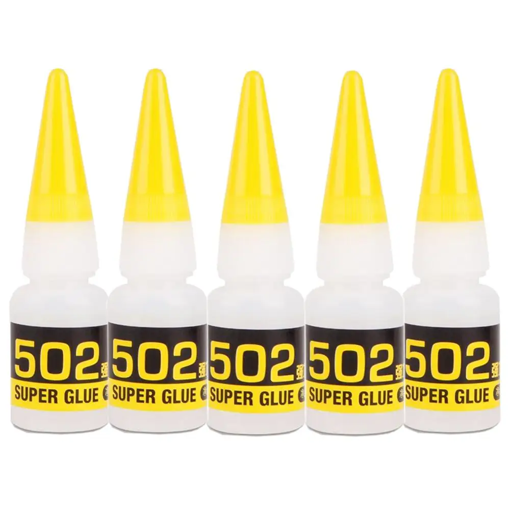 

5Pcs Strong Super Glue Cyanoacrylate 502 Metal Fabric Wood Rubber Paper School Scrapbooking Accessory Tool Liquid Epoxy Adhesive