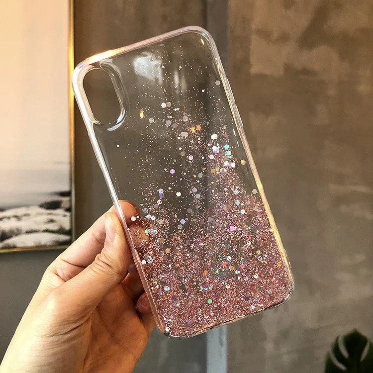 2019 Glitter Luxury Case For Iphone XR Case Iphone 7 6 6s 8 Plus Cases Soft TPU Transparent Cover For Iphone X XS Mas Case