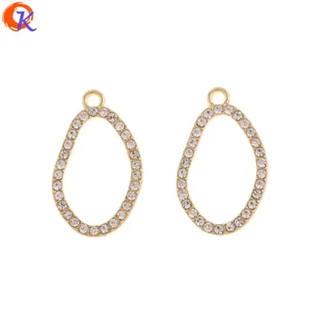 

Cordial Design 100Pcs 14*23MM Jewelry Accessories/Earring Findings/Charms/Oval Shape/Hand Made/Rhinestone Pendant/DIY Making