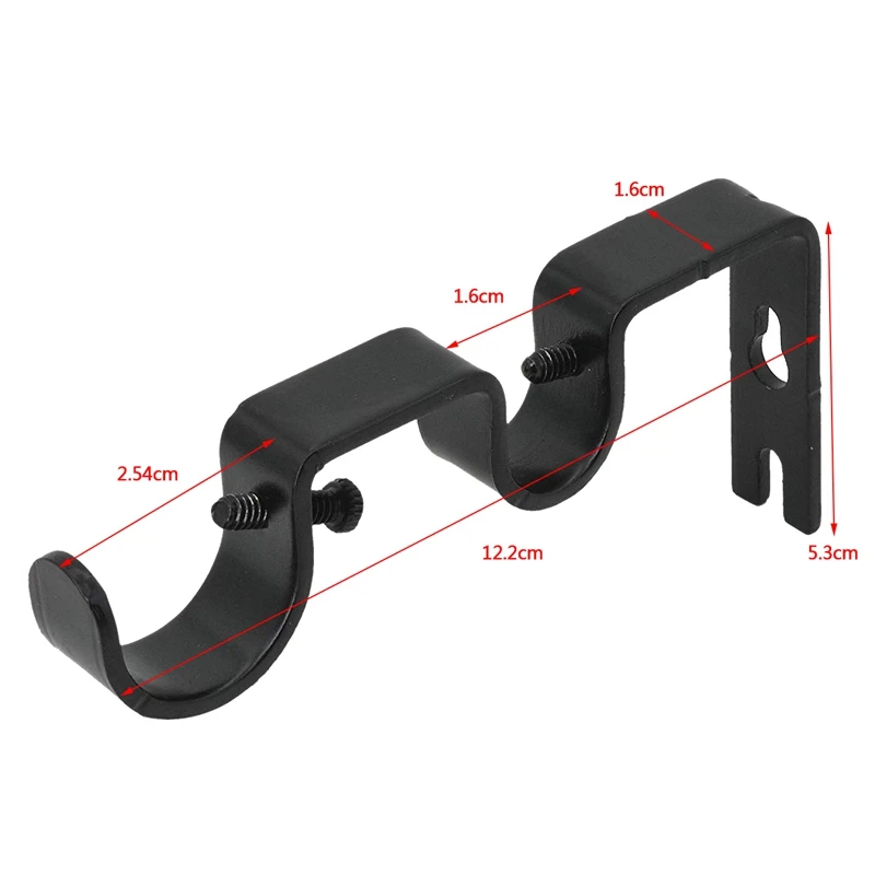 3 шт./компл. навесные кронштейны для карниза сверхмощные Двойные держатели штанги прочный металлический карниз настенные кронштейны с винтом