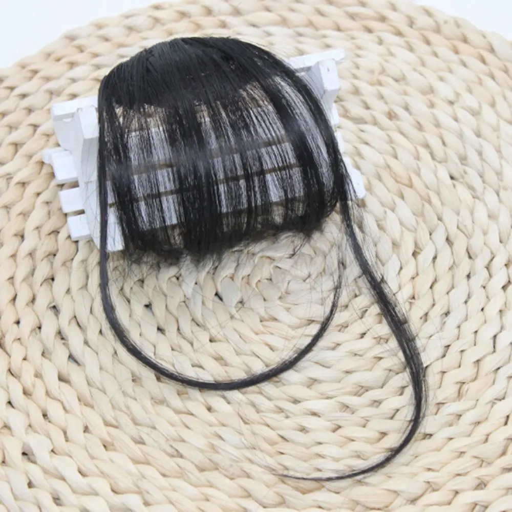 1 зажим для ПК на клипсах челка спереди тонкий аккуратный воздух челка Remy человеческие волосы для наращивания клип в/на бахроме передние волосы для укладки волос