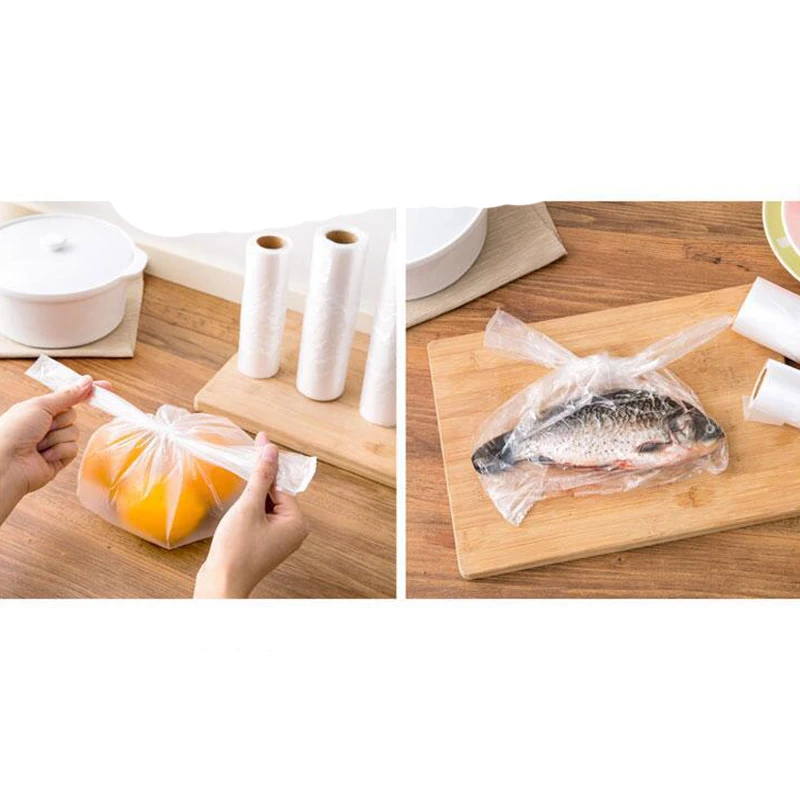 100 шт/рулон сохранение продуктов в свежем состоянии сумка для хранения рулон вакуумный Герметик мешок для сохранения пищи кухонная организация для хранения пластиковых пакетов