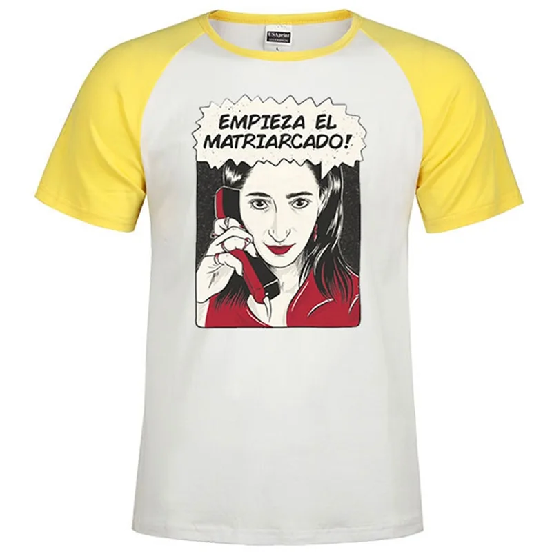 Одна деталь La Casa De Papel Мужская футболка Money Heist Tees сериал футболка женская короткий рукав House Of paper off white футболка