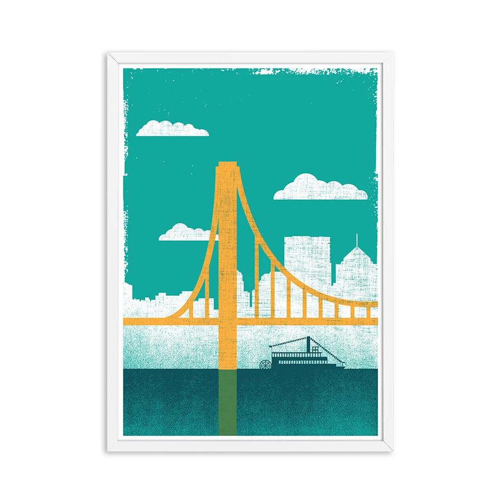 Pittsburgh-Art-City-Posters-and-Prints-Bicycle-Minimalist-Art-Canvas-Painting-Bridge-Picture-Print-Modern-Home (7)