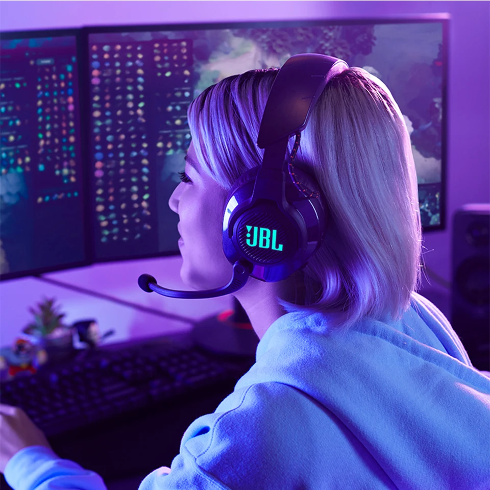 JBL Quantum 600 Over ear Gaming Headset ESports Headphone with Surround Sound Mic for PlayStation Nintendo Switch iPhone Mac VR