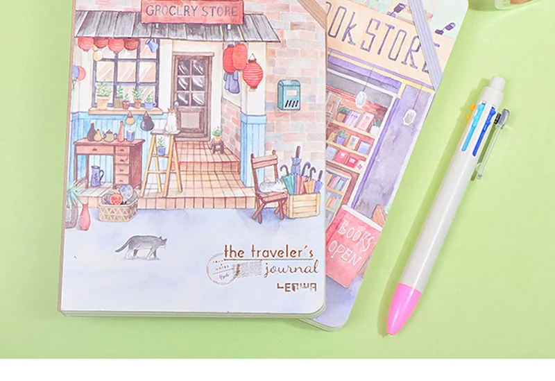 Корейский A5 блокнот Набор Kawaii милый планировщик Органайзер Dokibook личный дорожный дневник записные книжки+ 6 цветных ручек и ленты