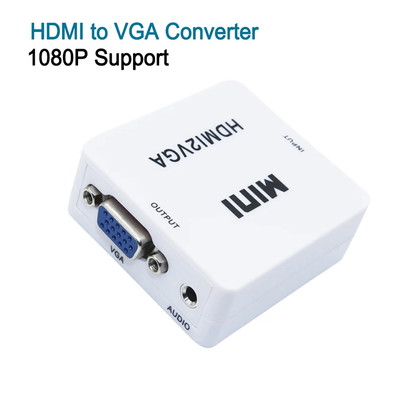 Basix new Hot Mini HDMI to VGA Converter8