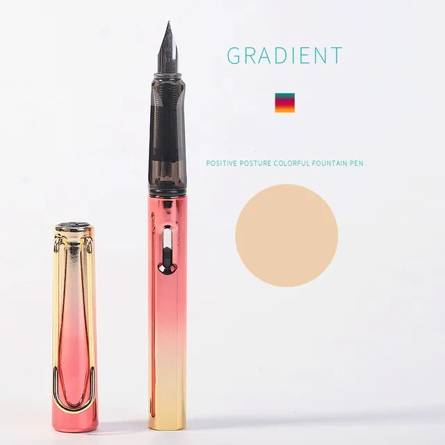 2021 New Fountain Pen Fashion Popular Plastic Colorful Classic Business Gift Ink Pens Nice Office Pen Gift Gradient Color 641