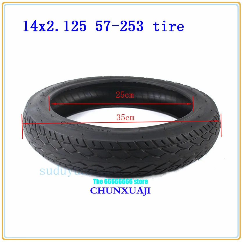 14*2,125 Электрический велосипед колеса tire14x2.125 57-253 внутренняя камера колеса подходит для многих газовых электрических скутеров и e-Bike 1" шины