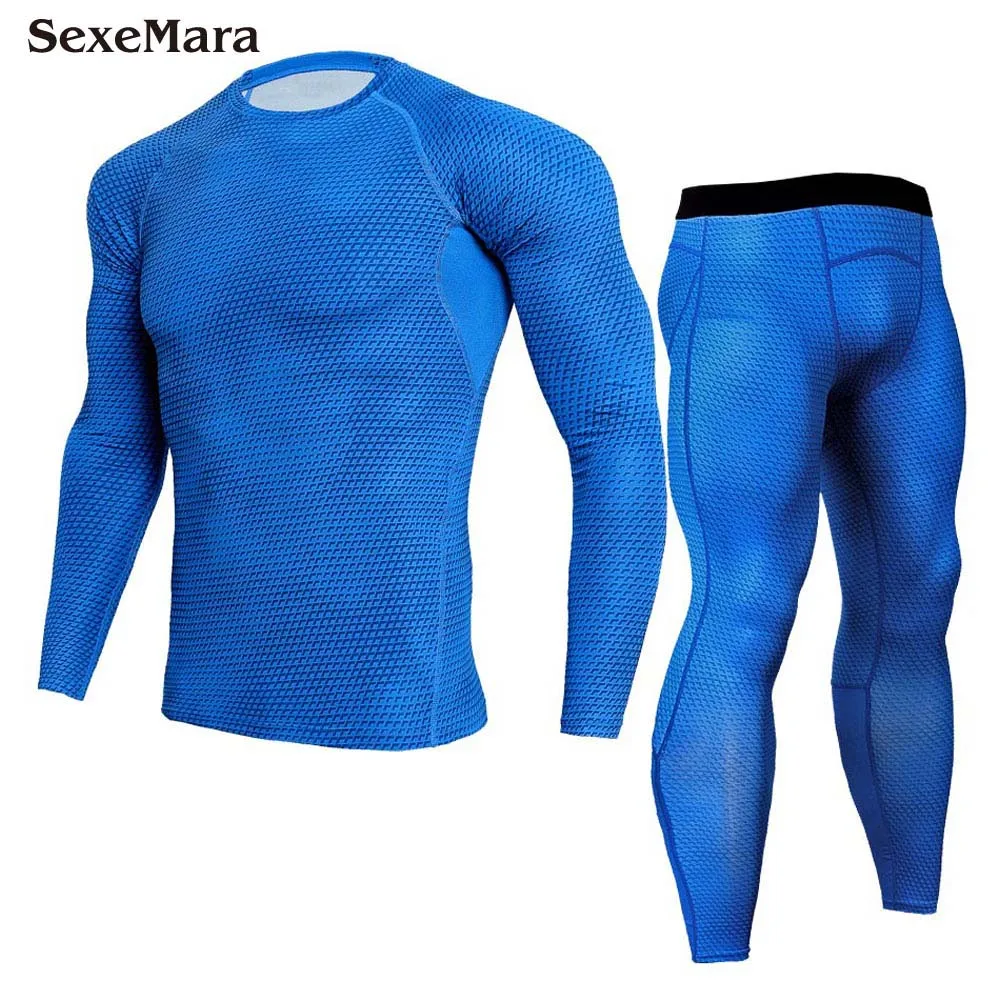 

Men Compression Crossfit Suits Tracksuit Short Sleeve T-shirt Sets Men Gyms Fitness Sportswear Joggers Breathable Tights