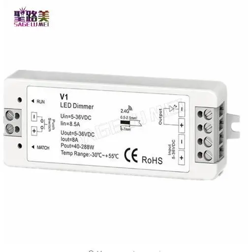 V1 + RT1 DC5V DC24V 36 в беспроводной 2 4G RF сенсорный светодиодный диммер контроллер для 5050