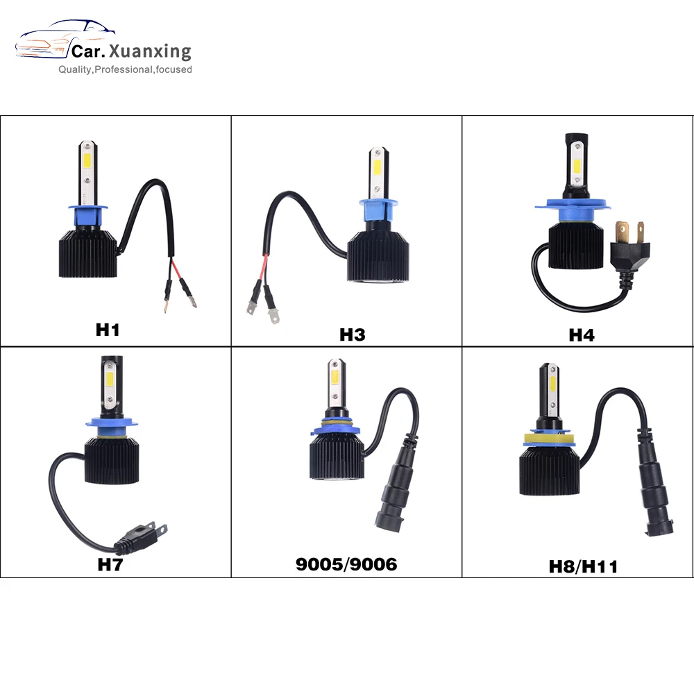 Car LED Headlight H4 H7 H8 H11 9005 9006 72W 8000LM