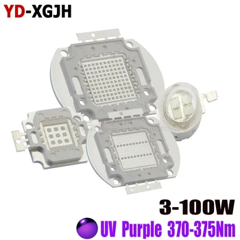 

High Power LED Chip UV Purple 370Nm 375Nm 3W 5W 10W 20W 30W 50W 100W COB Ultraviolet Lights 3W 5W 10W 20W 30W 50W 100W Watt