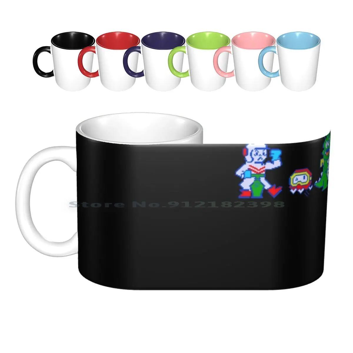 Tazze In Ceramica Scavate Tazze Da Caffè Tazza Da Tè Al Latte Scavare Giochi Arcade Scavati Frogger Galaga Namco Nes Snes Space Invasers Super