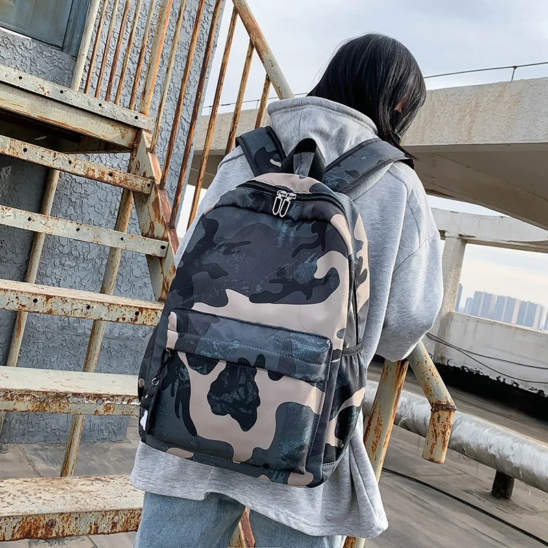 2020 New Women Canvas Backpacks Waterproof School Travel Bags for Teenagers Girls Boys Laptop Patchwork Backpack | Багаж и сумки