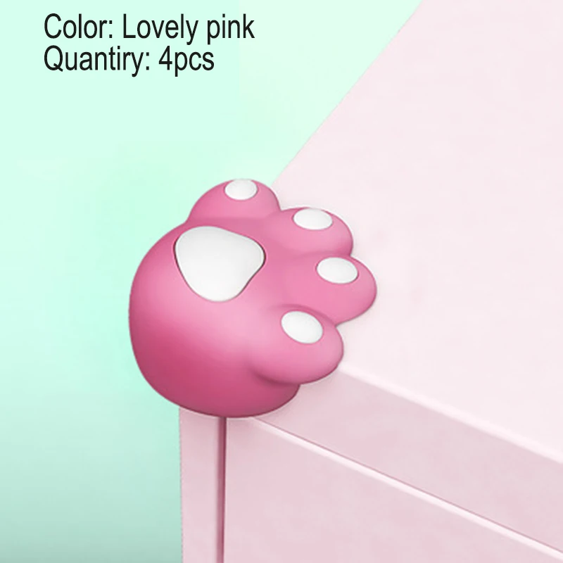 lovely pink 4 шт. защита от столкновений стекло угловая защита чайный столик Crashproof защита угловая крышка розовые защитные принадлежности для детей - Цвет: lovely pink