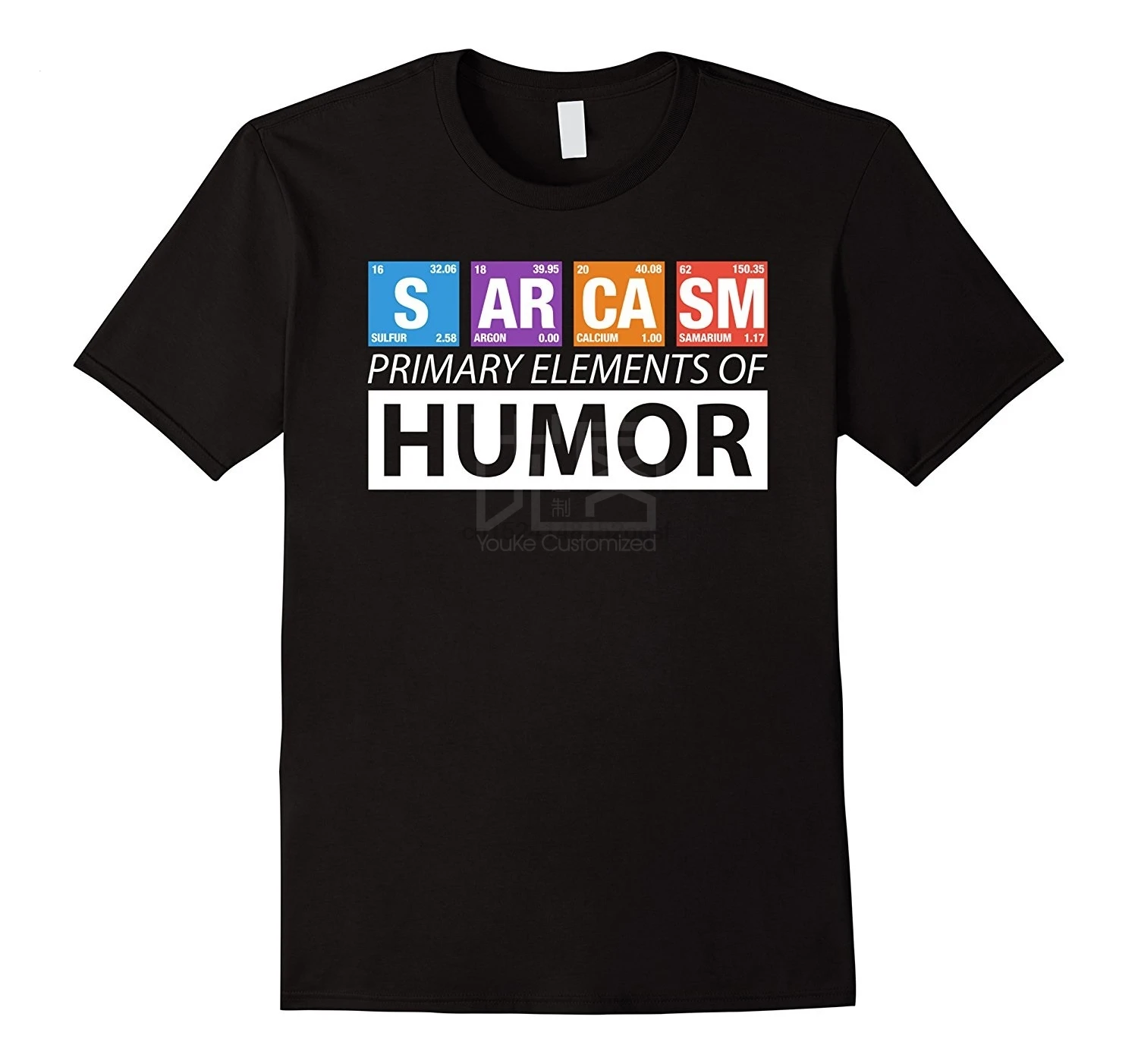 Sarcasm основные элементы юмора футболка Забавный химический стиль натуральный