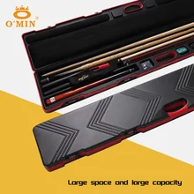

New Arrival O'MIN Billiard Stick Cue Case Chinese Black Eight 3/4 Rod Box and Straight Rod Box Snooker Cipher Box Case