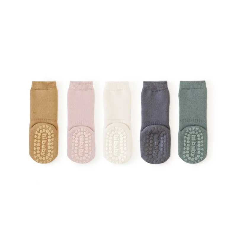 

Baby Socks Thick Solid Color Terry Winter Double-Sided Glue Dispensing Non-Slip Floor Socks Long Tube Comfortable High Quality