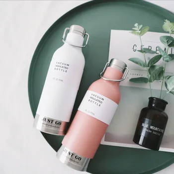 

470ML Portable Thermos Bottle Drinkware 304 Stainless Steel Straight Cup Eco-friendly Durable Sports Travel For Women Men Lovers