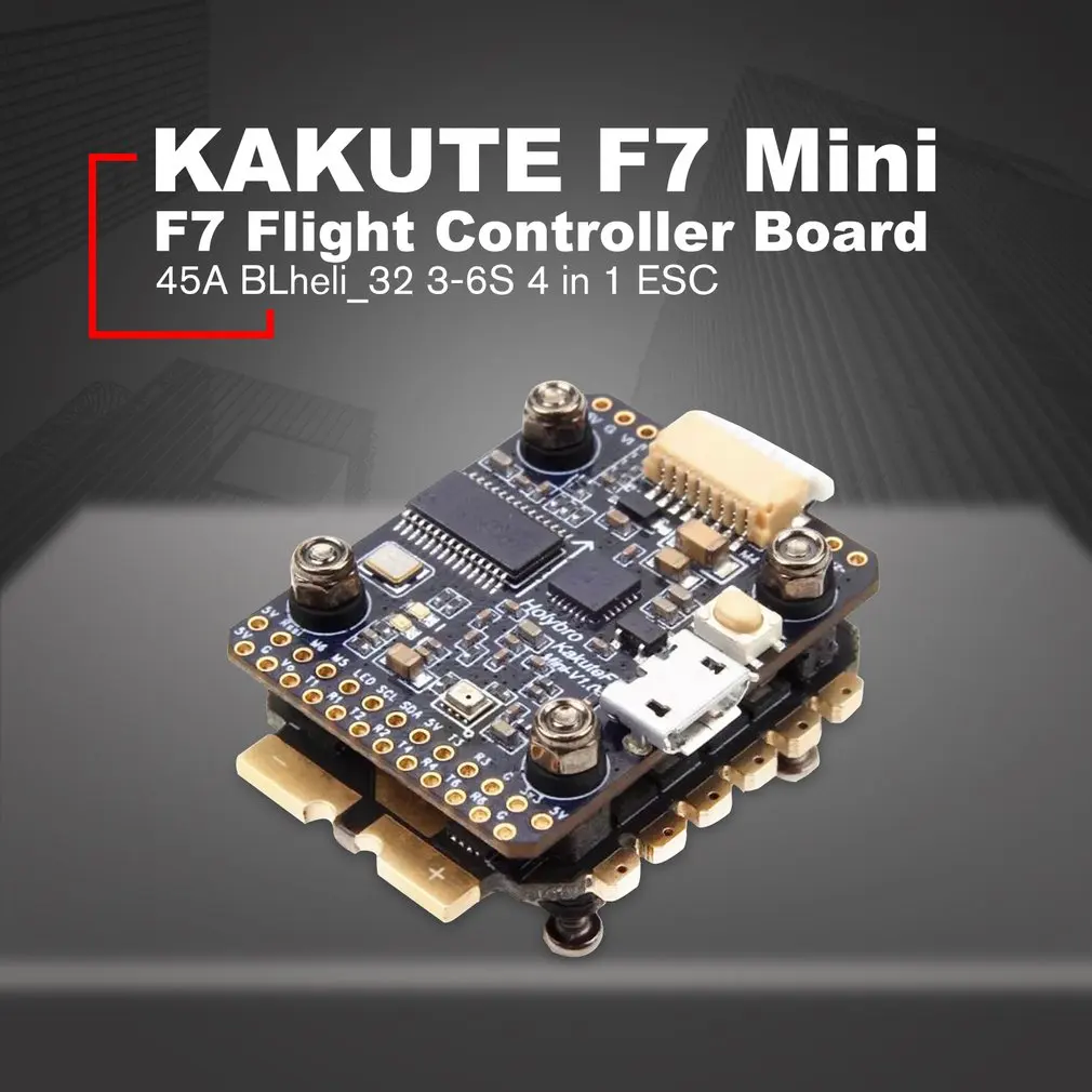 Holybro Kakute F7 мини контроллер полета и Tekko32 F3 45A мини 4в1 ESC и Atlatl мини 40CH 25/100 мВт VTX для радиоуправляемого дрона