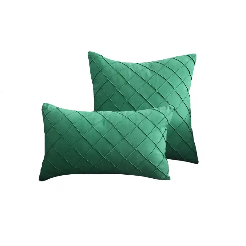 Modern Simple Nordic Pillow Cover Suede Checker Cushion Cover