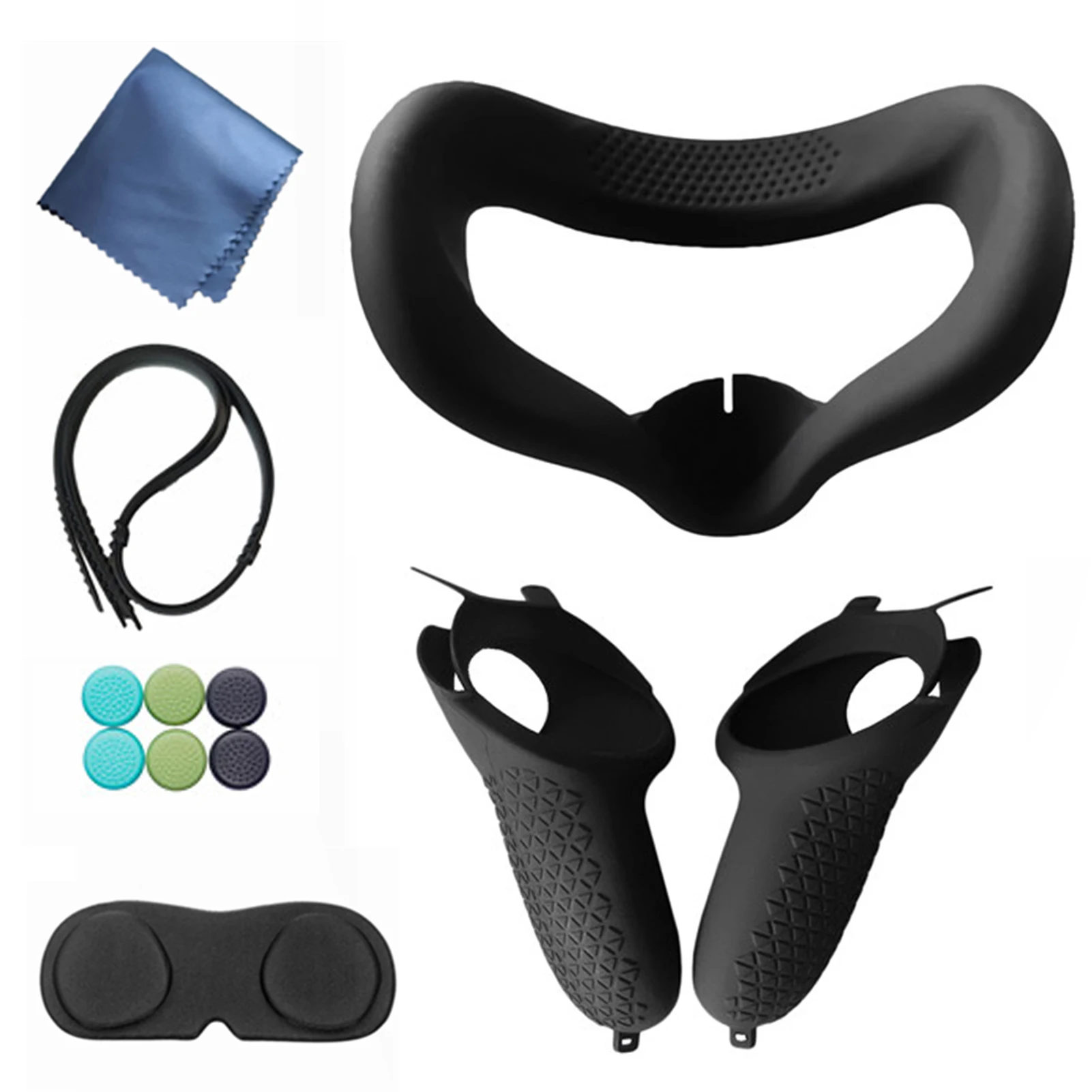 VR Accessorie Set Protective Cover For Oculus Quest 2 VR Touch Controller With Knuckle Strap Handle Grip For Oculus Quest2 