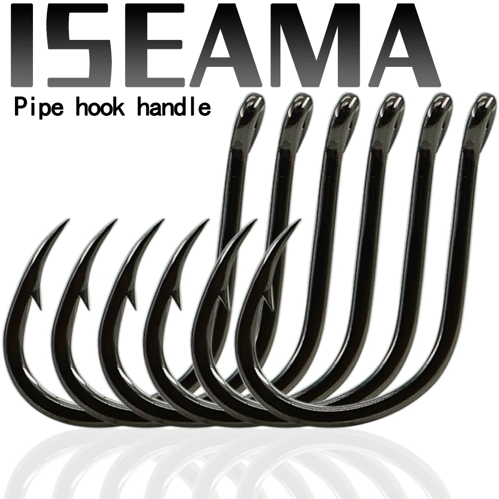 ISEAMA Fishing Hooks Set Barbed Single Circle Carp Hook High Carbon Steel  Sea Fishinhook Fly Fishing Accessories Tackle