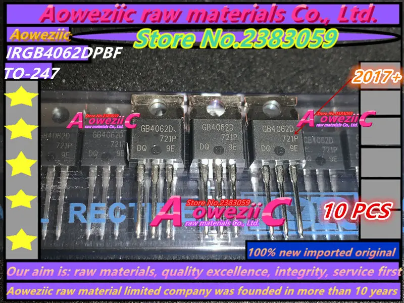 Aoweziic 2017 + 10 шт-50 шт 100% новый импортный оригинальный IRGB4062DPBF GB4062D TO-220 IGBT диод 600V 48A |